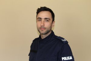 Filip Pendrak w policyjnym mudurze